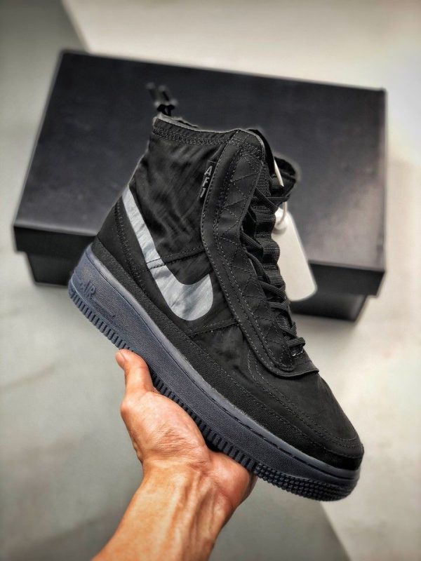 نایک ایر فورس ۱ ساقدار شل مشکی Nike air force 1 high shell black