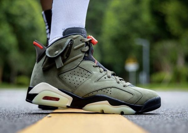 نایک ایر جردن ۶ تراویس اسکات سبز Nike air jordan 6 travis Scott cactus Jack green