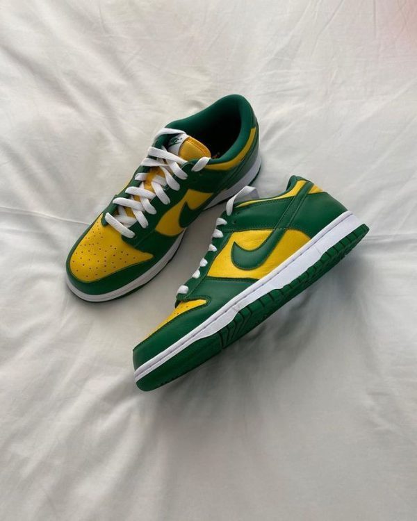 نایک اس بی دانک بدون ساق برزیل سبز زرد Nike sb dunk low Brazil green and yellow