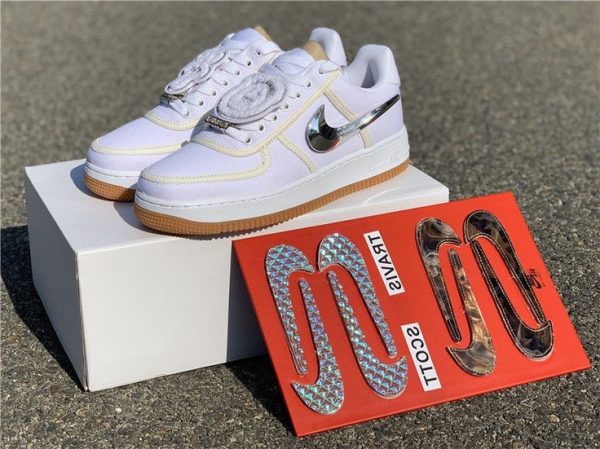 نایک ایر فورس ۱ بدون ساق تراویس اسکات سفید Nike air force 1 travis Scott cactus Jack white