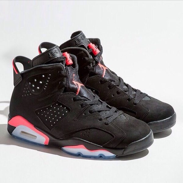 نایک ایر جردن ۶ رترو مشکی قرمز Nike air jordan 6 retro black and red - Image 2