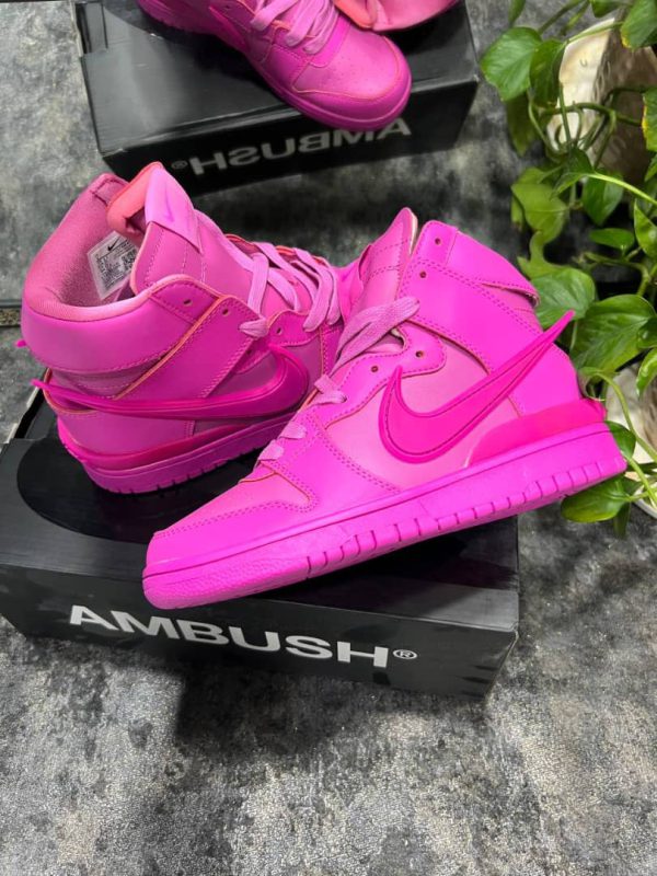 نایک اس بی دانک ساقدار آمبوش سرخابی Nike sb dunk high AMBUSH magenta - Image 3