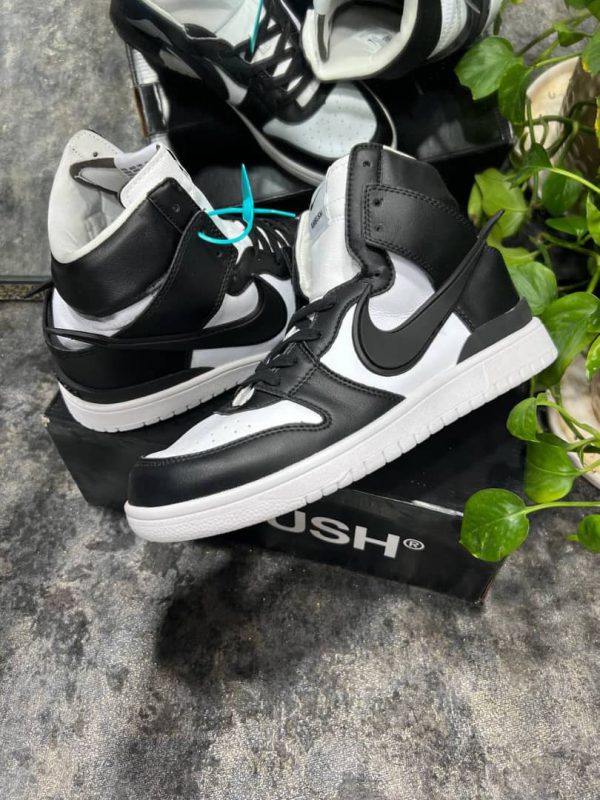 نایک اس بی دانک ساقدار آمبوش مشکی سفید Nike sb dunk high AMBUSH black and white - Image 4