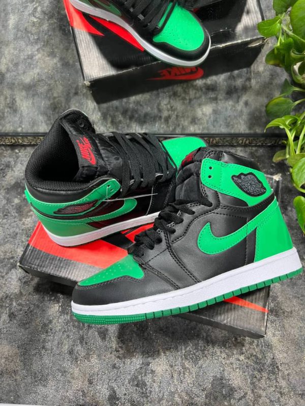 نایک ایر جردن ۱ ساقدار سبز مشکی Nike air jordan 1 high green and black - Image 3