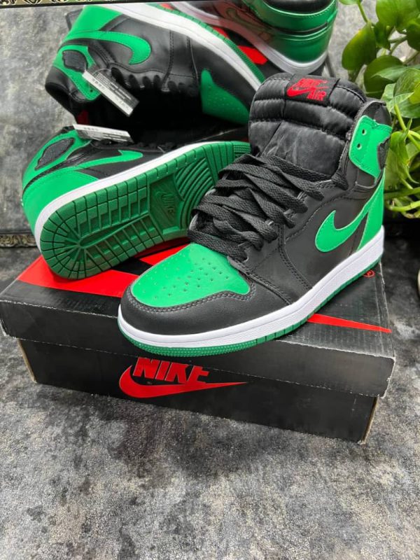 نایک ایر جردن ۱ ساقدار سبز مشکی Nike air jordan 1 high green and black - Image 4