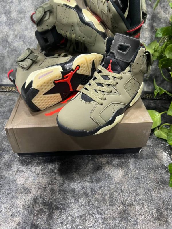 نایک ایر جردن ۶ تراویس اسکات سبز Nike air jordan 6 travis Scott cactus Jack green - Image 4