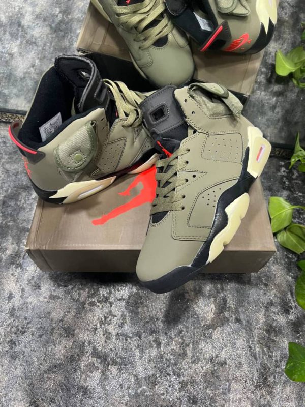 نایک ایر جردن ۶ تراویس اسکات سبز Nike air jordan 6 travis Scott cactus Jack green - Image 3