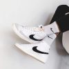 کتانی نایک بلازر ساقدار ۷۷ سفید مشکی Nike blazer mid 77 white