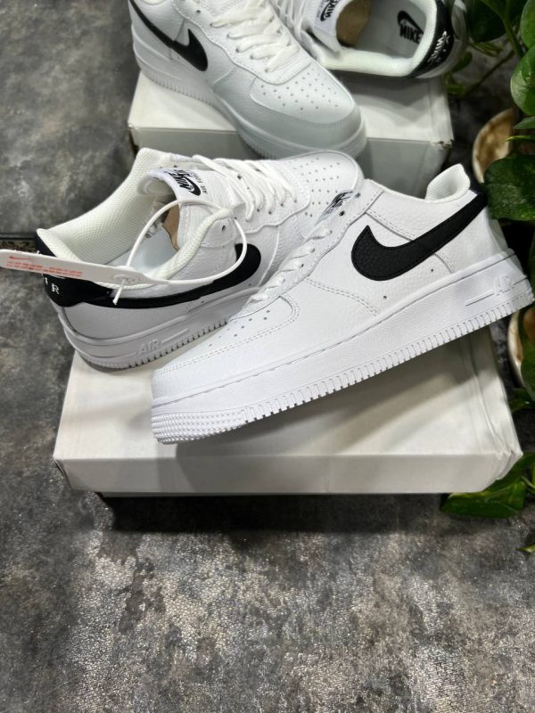 نایک ایر فورس ۱ بدون ساق جول سفید مشکی Nike air force 1 jewel white and black - Image 2