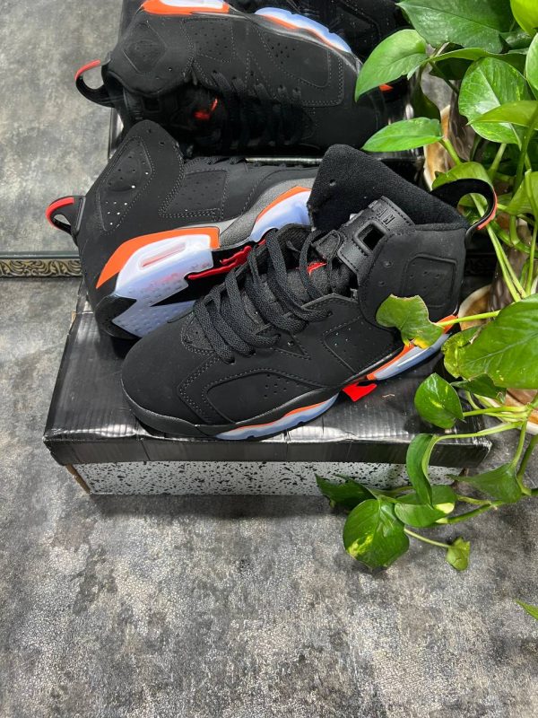 نایک ایر جردن ۶ رترو مشکی قرمز Nike air jordan 6 retro black and red - Image 4