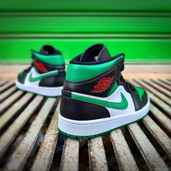 نایک ایر جردن ۱ ساقدار سبز تو Nike air jordan 1 mid green toe - Image 2