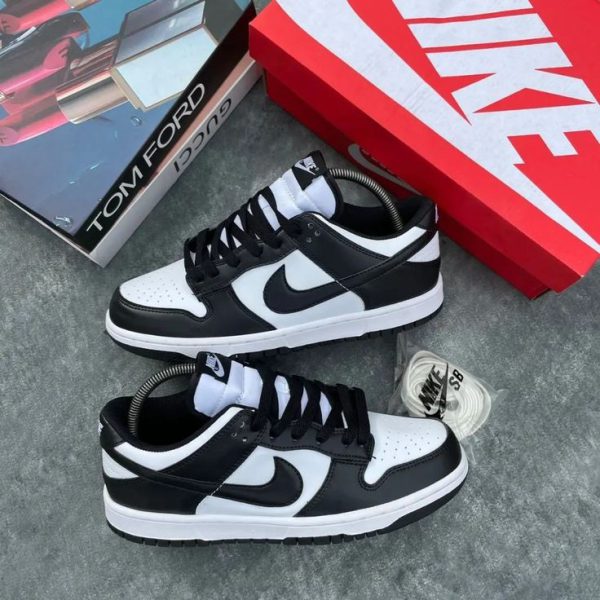 نایک اس بی دانک بدون ساق مشکی سفید Nike sb dunk low black and white