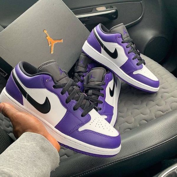 نایک ایر جردن ۱ بدون ساق کورت بنفش Nike air jordan 1 low court purple