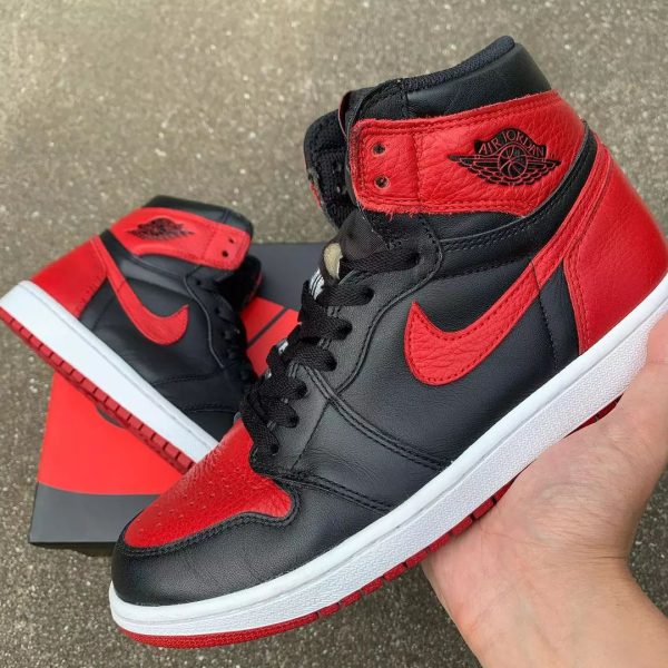 نایک ایر جردن ۱ ساقدار مشکی قرمز Nike air Jordan 1 high black and crimson