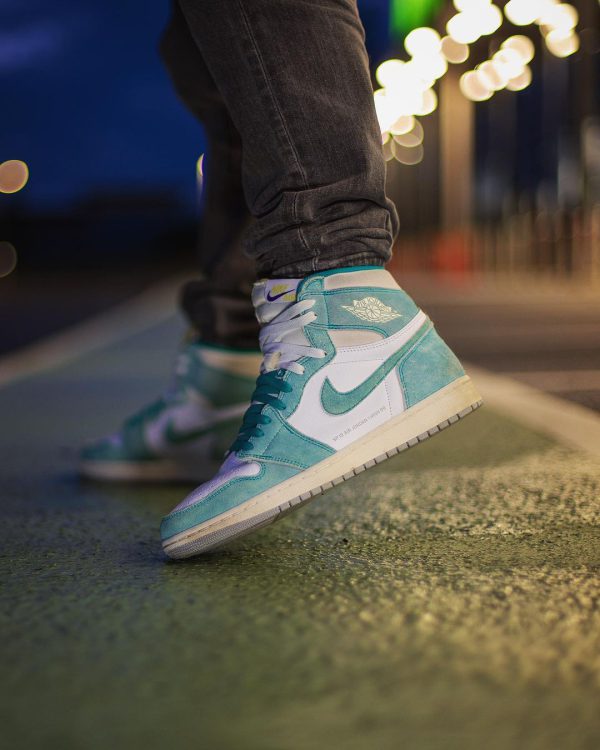 نایک ایر جردن ۱ ساقدار توربو سبز Nike air jordan 1 high turbo green