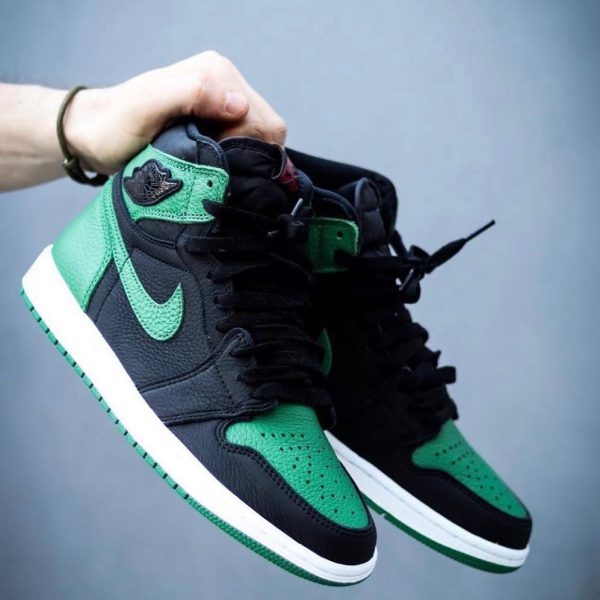 نایک ایر جردن ۱ ساقدار سبز مشکی Nike air jordan 1 high green and black