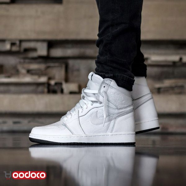 نایکی ایر جردن ۱ تمام سفید Nike air jordan 1 high white