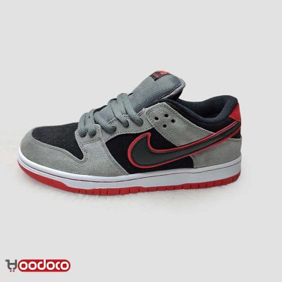 کتانی نایک اس بی دانک بدون ساق آیشاد طوسی مشکی Nike sb dunk low ishod grey and black