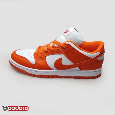 کتانی نایک اس بی دانک بدون ساق نارنجی سفید Nike sb dunk low orange and white