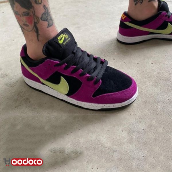 کتانی نایک اس بی دانک بدون ساق پلام ارغوانی Nike sb dunk low plum magenta