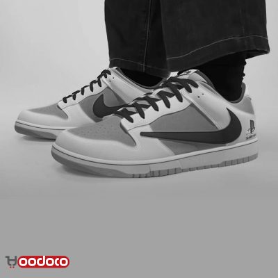 کتانی نایک اس بی دانک بدون ساق پلی استیشن طوسی Nike sb dunk low playstation grey