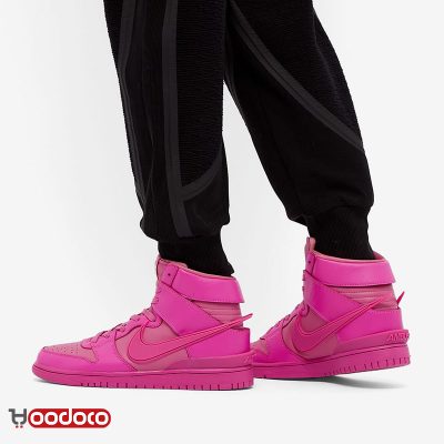 کتانی نایک اس بی دانک ساقدار آمبوش سرخابی (ارغوانی) Nike sb dunk high AMBUSH magenta