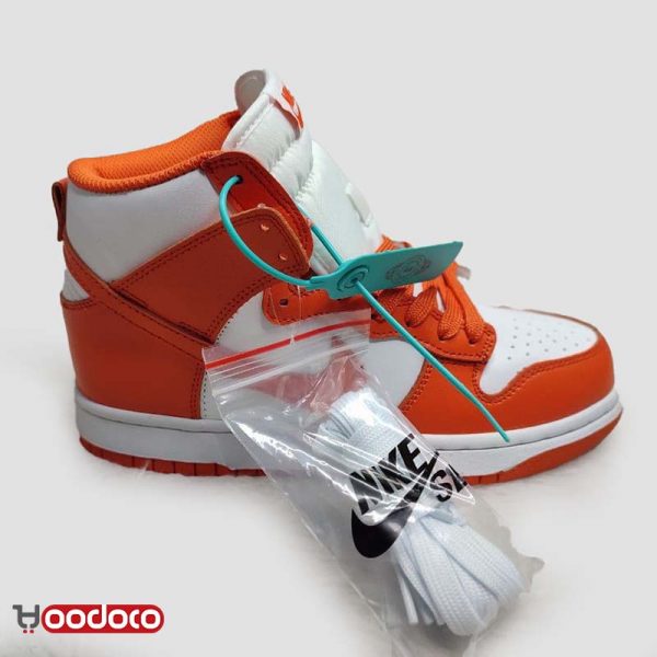 کتانی نایک اس بی دانک ساقدار نارنجی سفید Nike sb dunk high orange and white