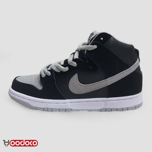 کتانی نایک اس بی دانک نیم ساق شادو مشکی طوسی Nike sb dunk mid shadow black and grey