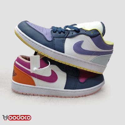 کتانی نایک ایر جردن ۱ بدون ساق بنفش ارغوانی Nike air jordan 1 low purple magenta