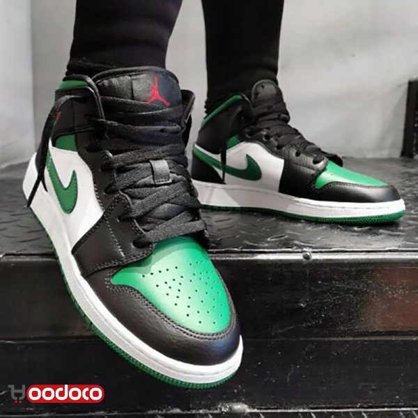 کتانی نایک ایر جردن ۱ سبز تو Nike air jordan 1 mid green toe