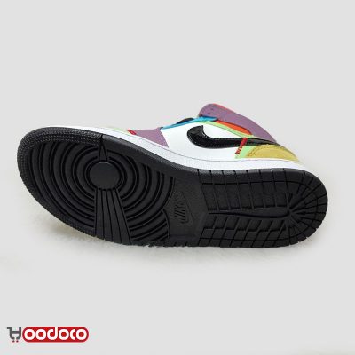 کتانی نایک ایر جردن ۱ مولتی کالر Nike air Jordan 1 mid multi colour