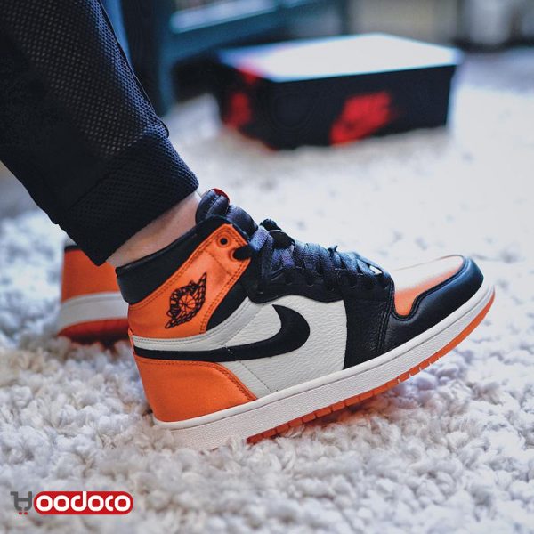 کتانی نایک ایر جردن ۱ نارنجی Nike air Jordan 1 high orange