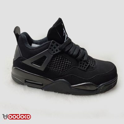 کتانی نایک ایر جردن ۴ تمام مشکی Nike air jordan 4 black