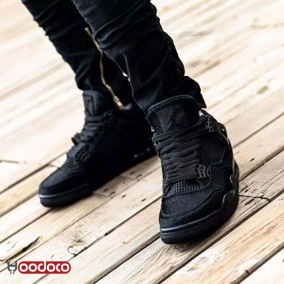 کتانی نایک ایر جردن ۴ تمام مشکی Nike air jordan 4 black