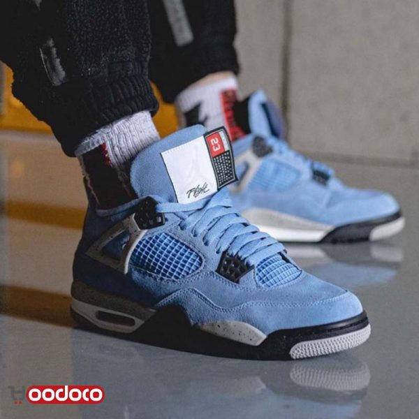 کتانی نایک ایر جردن ۴ یونیورسیتی آبی Nike air jordan 4 university blue