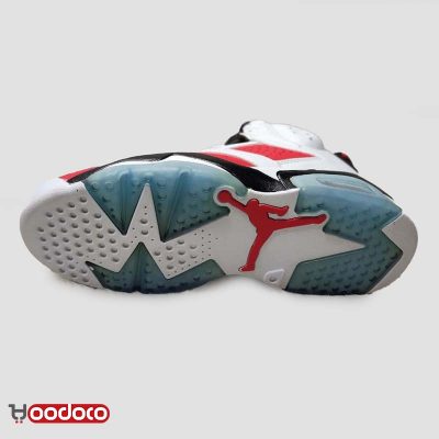 کتانی نایک ایر جردن ۶ رترو سفید قرمز Nike air jordan 6 retro white and red