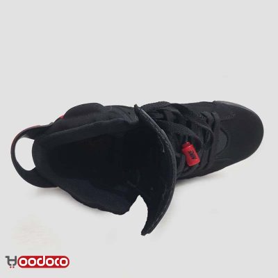 کتانی نایک ایر جردن ۶ رترو مشکی قرمز Nike air jordan 6 retro black and red