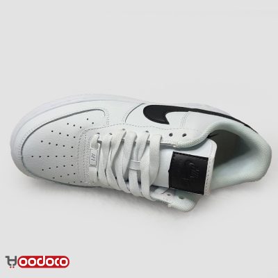 کتانی نایک ایر فورس ۱ جول سفید مشکی Nike air force 1 jewel white and black