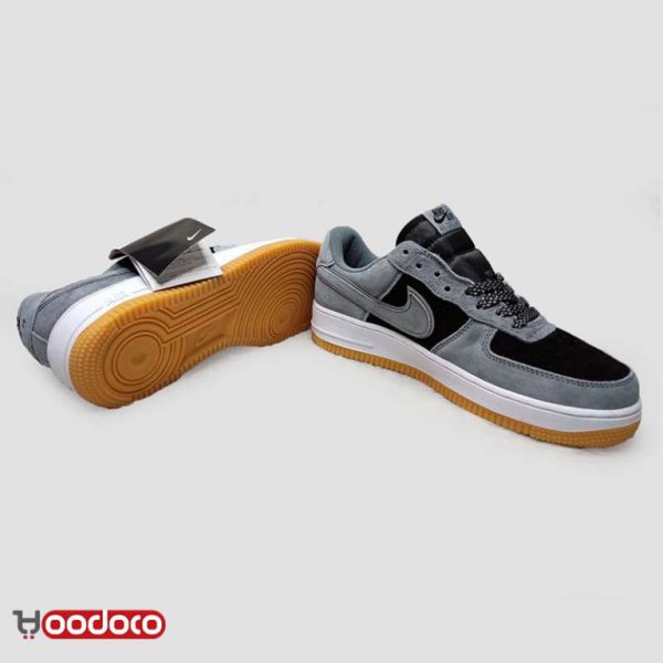 نایک ایر فورس ۱ بدون ساق ریگنینگ چمپ طوسی مشکی Nike air force 1 reigning champ grey and black - Image 2