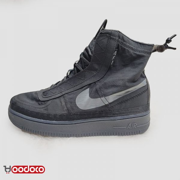 کتانی نایک ایر فورس ۱ ساقدار شل مشکی Nike air force 1 high shell black