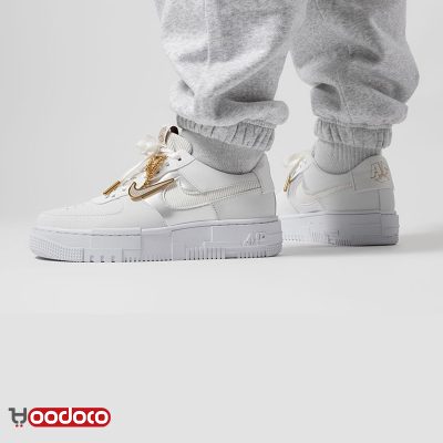 کتانی نایک ایر فورس ۱ پیکسل سفید Nike air force 1 pixel white