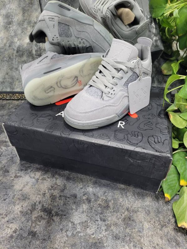 نایک ایر جردن ۴ کواز خاکستری جیر Nike jordan 4 xx suede leather gray - Image 3