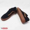 ونس اولد اسکول مشکی قهوه ای چرمی جیر Vans old skool leather