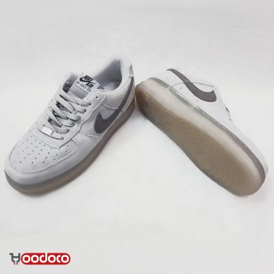 نایک فورس چرمی جیر طوسی Nike force suede leather gray