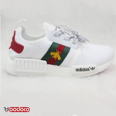 آدیداس ان ام دی رانر گوچی زنبوری سفید Adidas nmd runner gucci bee white