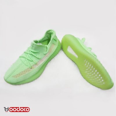 کفش آدیداس یزی بوست 350 سبز شبچراغ Adidas Yeezy Boots 350 Green Black Light