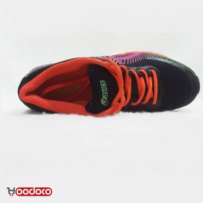 کفش اسیکس ژله ای مشکی نارنجی Asics gel black and orange