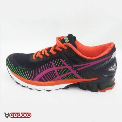 کفش اسیکس ژله ای مشکی نارنجی Asics gel black and orange