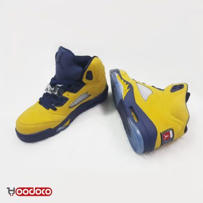 نایک ایر جردن 5 زرد Nike air jordan 5 yellow