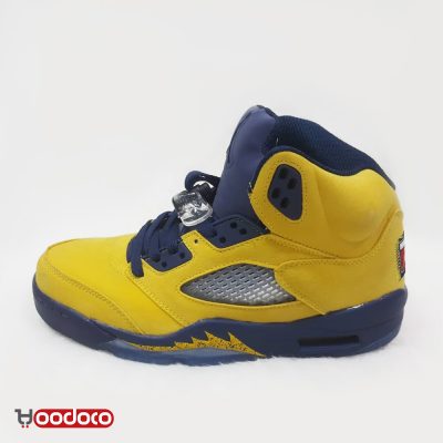 نایک ایر جردن 5 زرد Nike air jordan 5 yellow